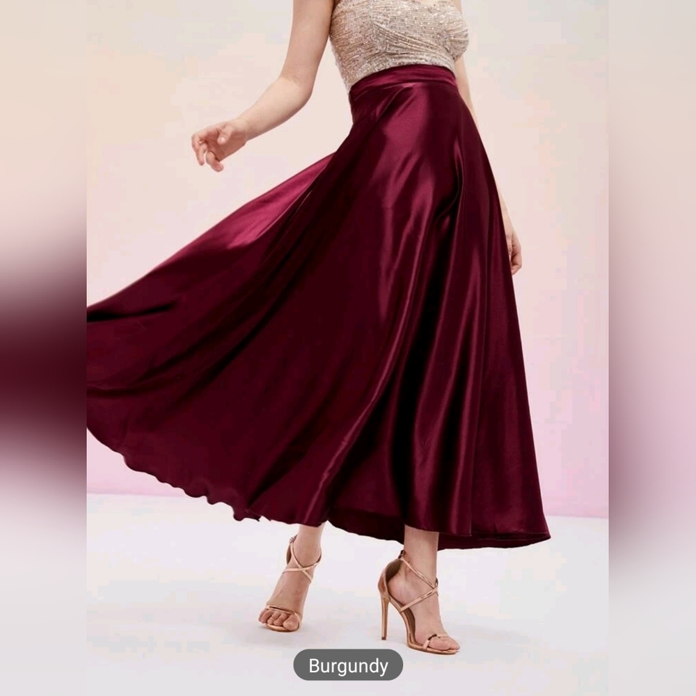 Shein silk maxi skirt